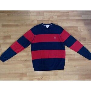 Brooks Brothers Red Blue Stripped Supima Cotton Pullover Sweater Men's -Size XL